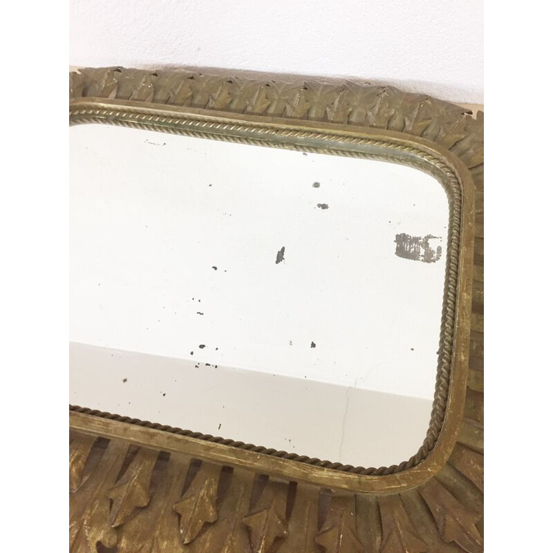 Vintage mirror in brass