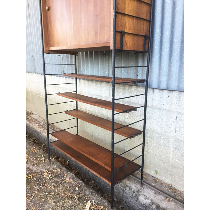 Vintage flexible string cabinet in oak