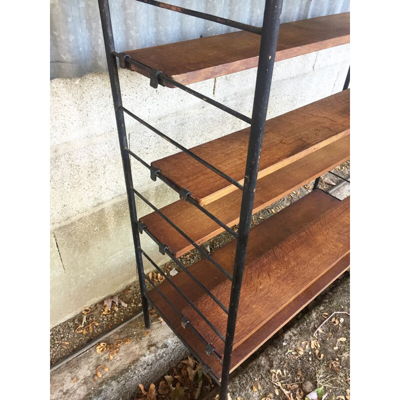 Vintage flexible string cabinet in oak