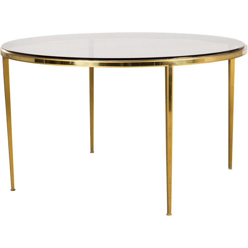 Vintage golden table in brass by Vereinigte Werkstätten 1960