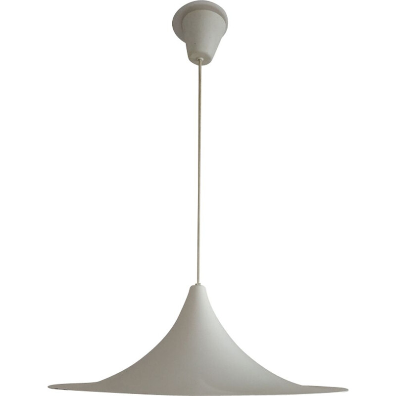 Vintage "Semi" hanging lamp from Fog & Morup in white aluminium 1970