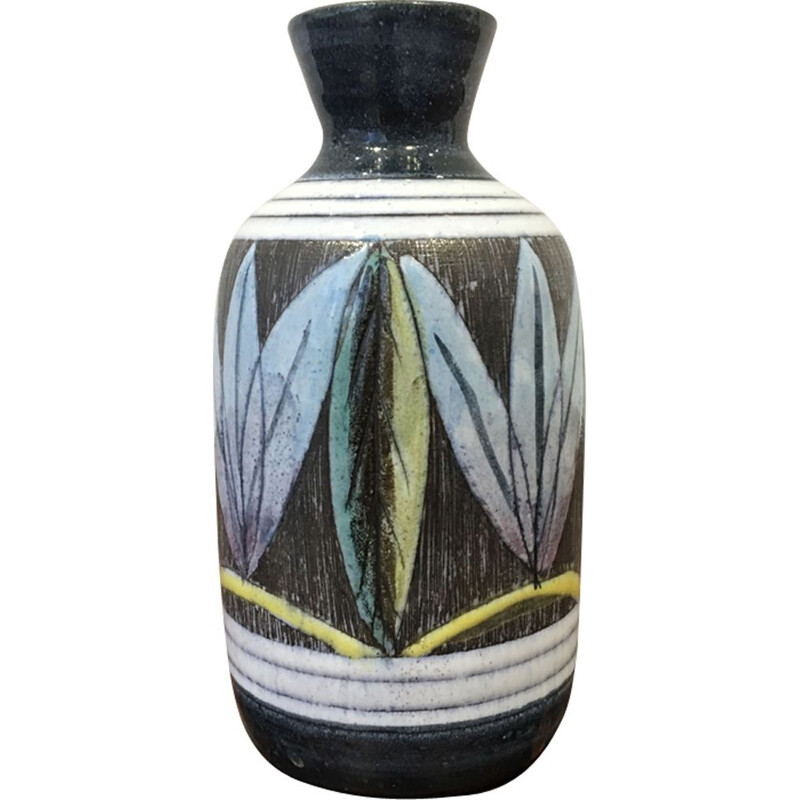 Vintage handmade swedish ceramic vase by Alingsås Ceramic 1960