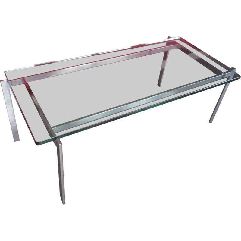 Vintage coffee table in chrome