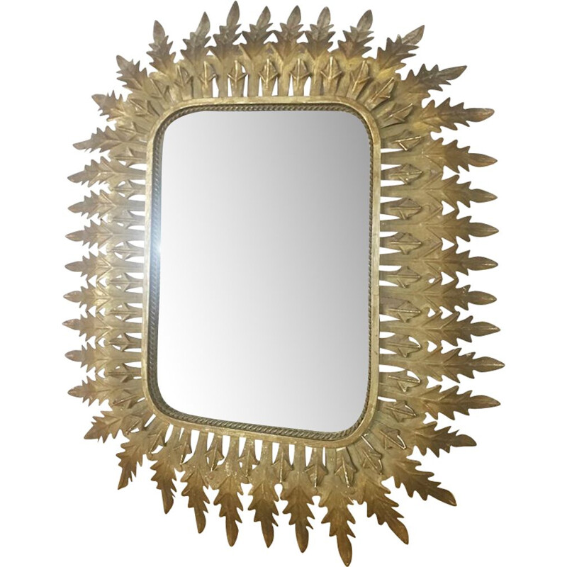 Vintage mirror in brass