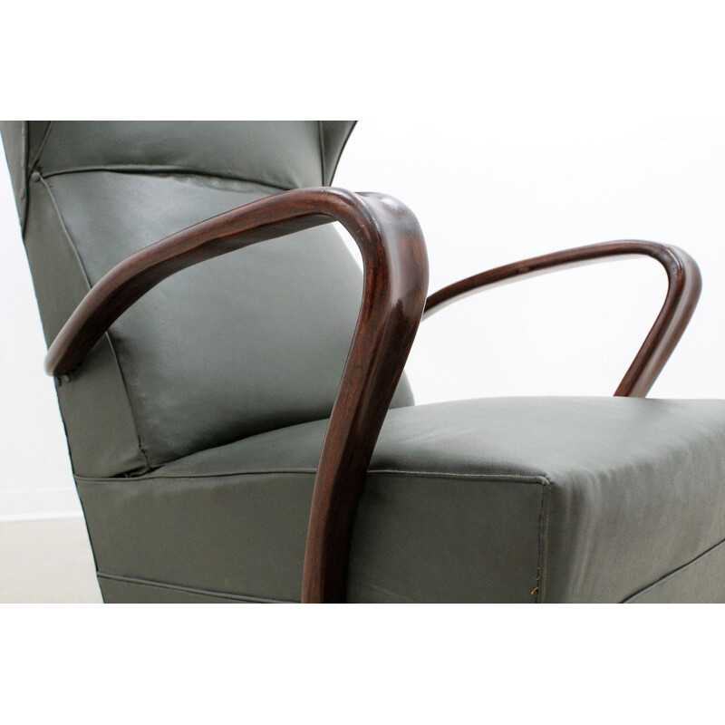 Vintage Italian armchair in leather