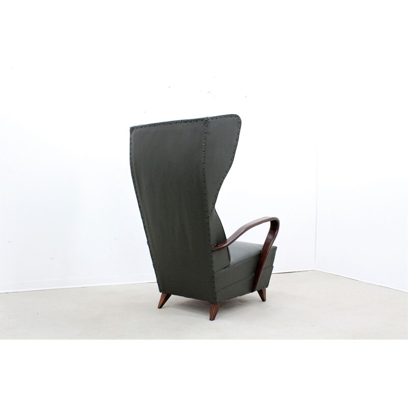 Vintage Italian armchair in leather