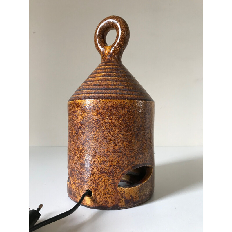 Vintage lamp by Poterie d'Accolay in ceramic and resin 1960