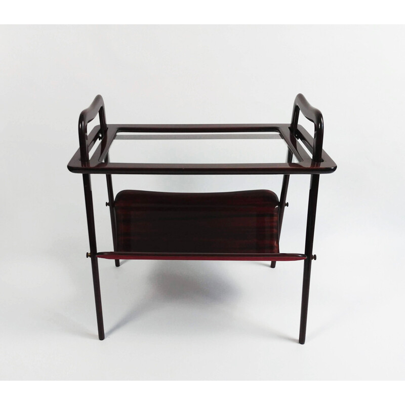 Table vintage en acajou avec plateau amovible modèle 201 par Ico Parisi