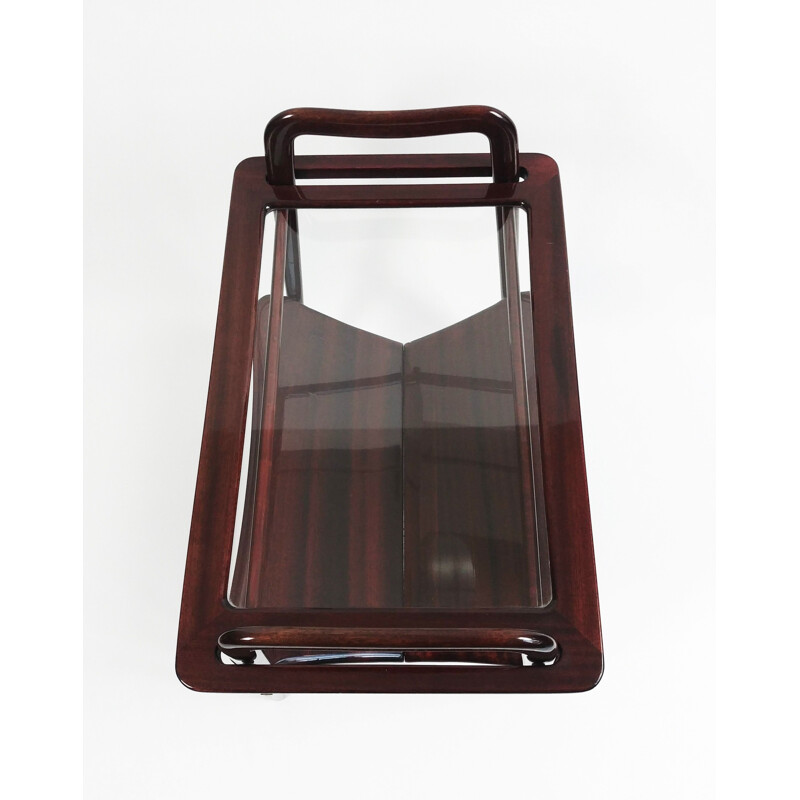 Mesa vintage de caoba con tablero desmontable modelo 201 de Ico Parisi