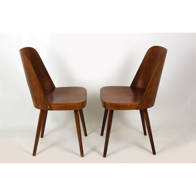 Set of 2 vintage No.515 Wooden Chairs by Oswald Haerdtl for TON
