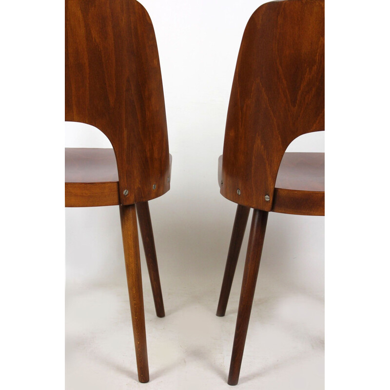 Set of 2 vintage No.515 Wooden Chairs by Oswald Haerdtl for TON