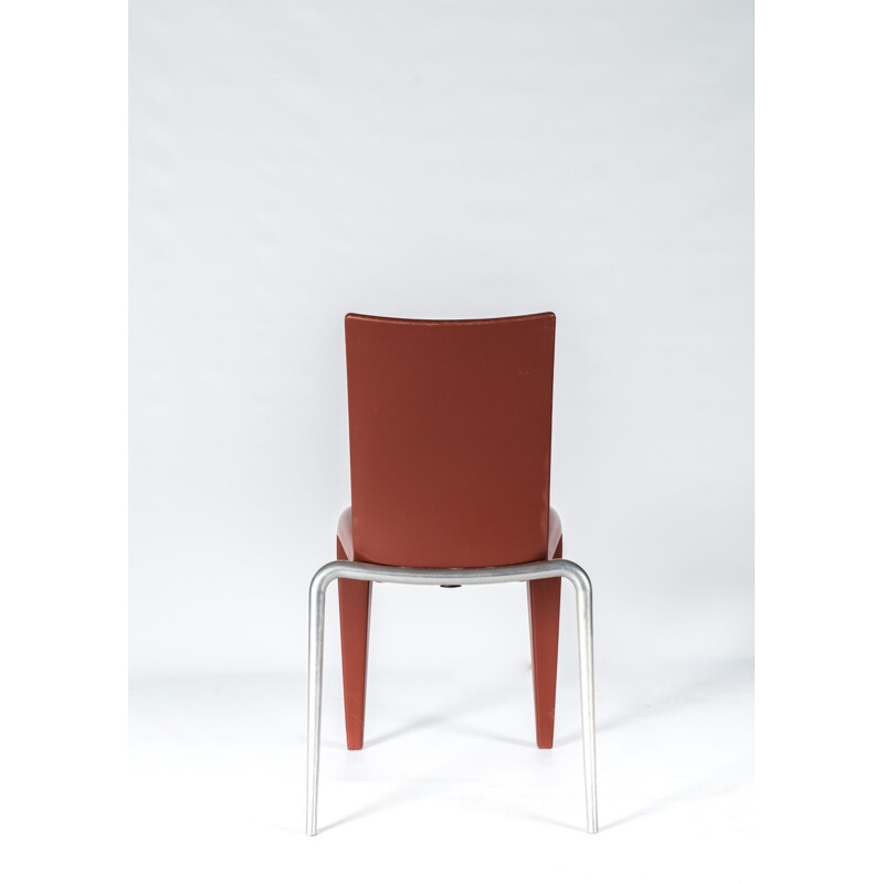 Ensemble de 4 chaises vintage pour Starck & Vitra en plastique rouge 1992