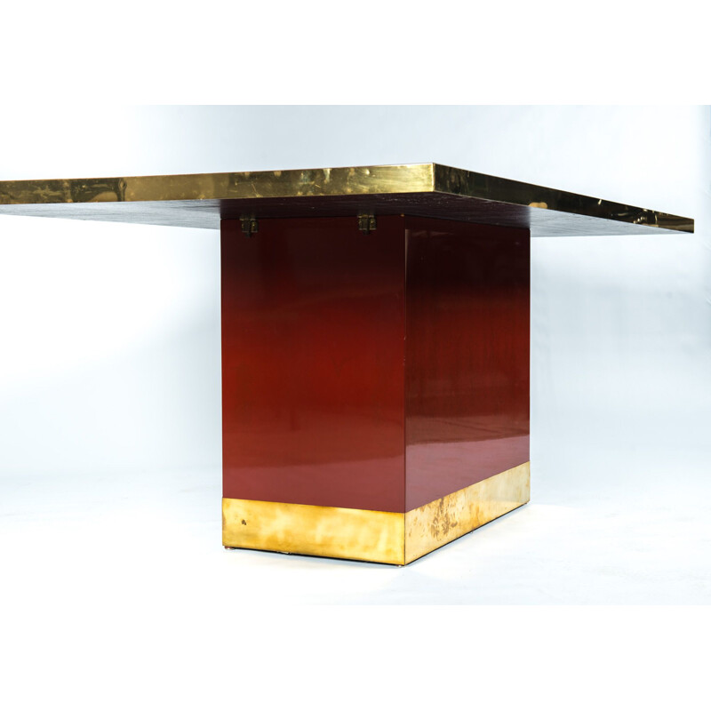Vintage rectangular table by Jean-Claude Mahey