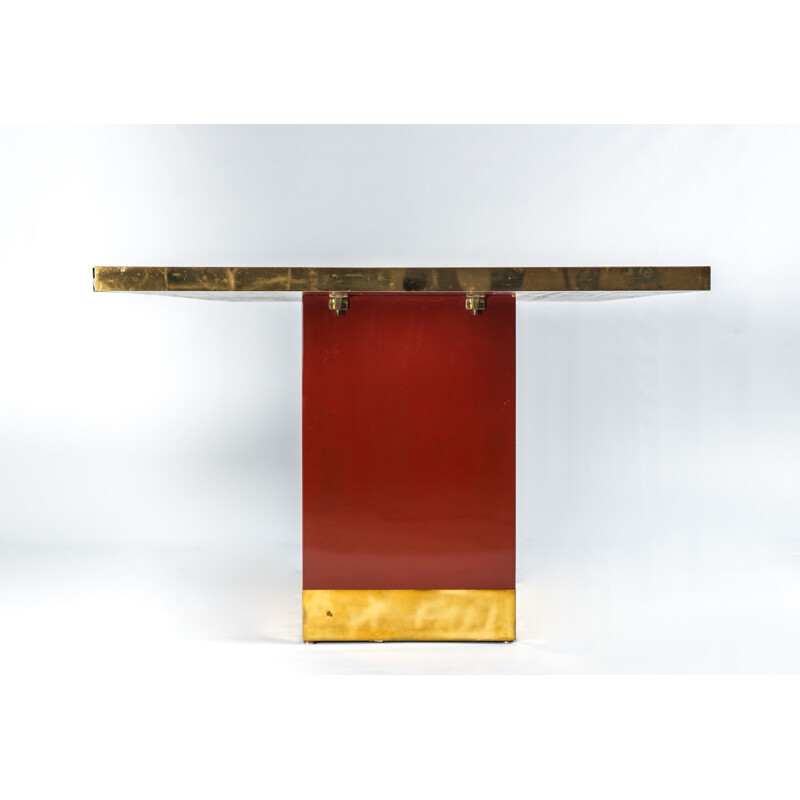 Vintage rectangular table by Jean-Claude Mahey