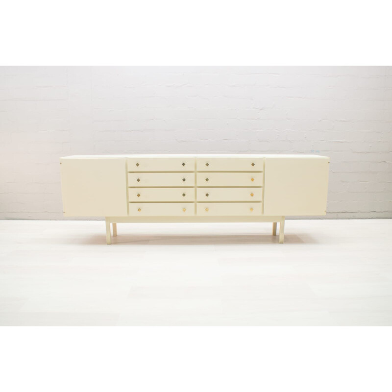 Vintage sideboard with 8 drawers in brass
