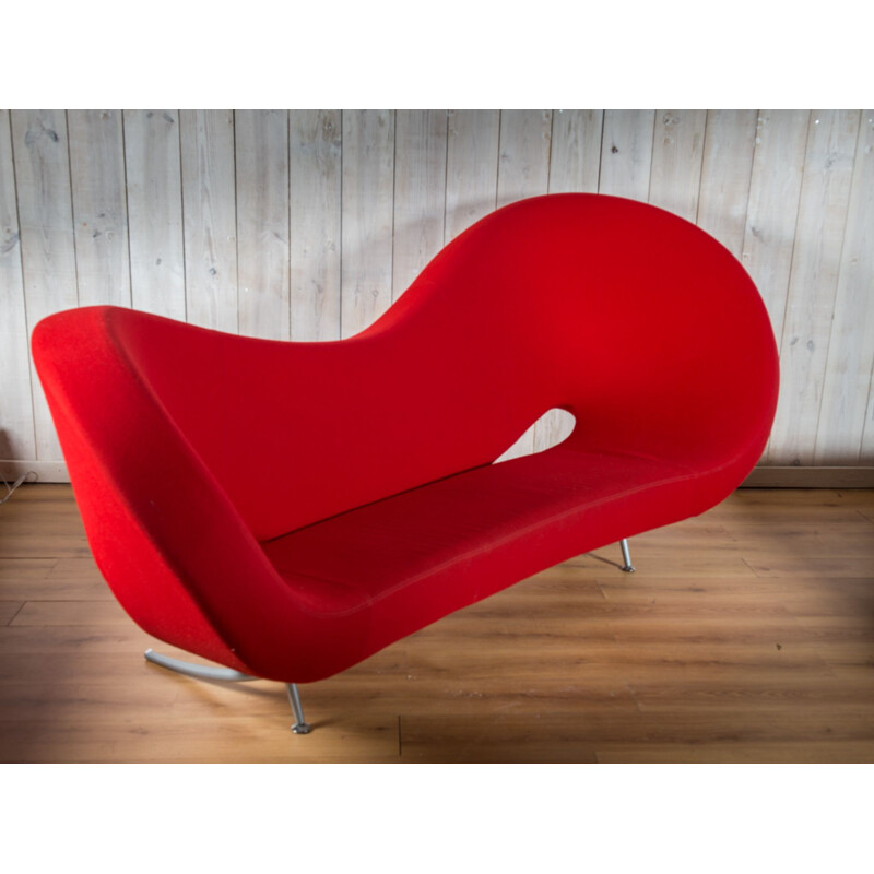Vintage red sofa victoria and albert by Ron Arad for Moroso