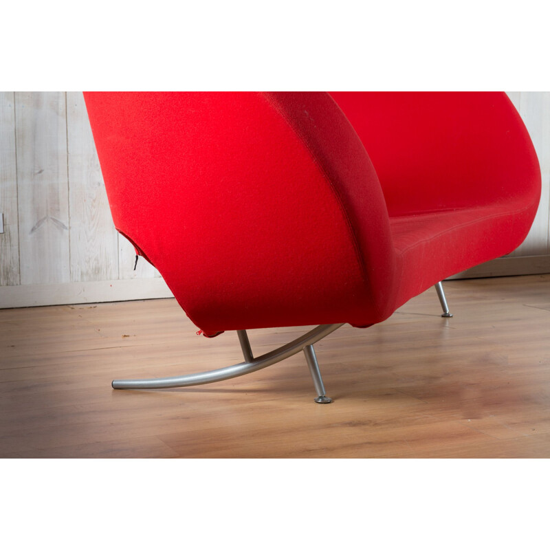 Vintage red sofa victoria and albert by Ron Arad for Moroso