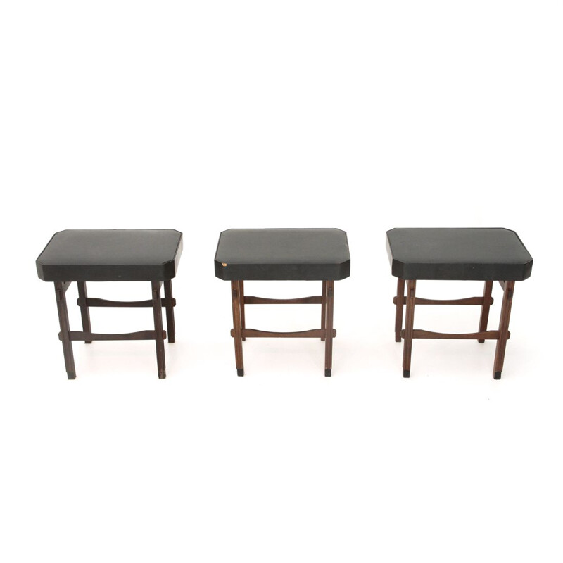 Suite de 3 tabourets italiens vintage