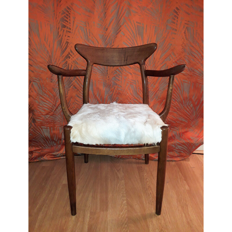 Vintage Scandinavian chair in oak by Hans WEGNER