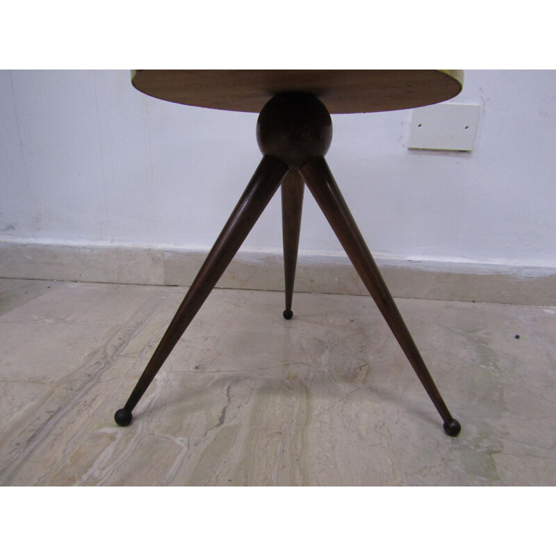 Table basse vintage en bois avec 2 étagères par Cesare Lacca