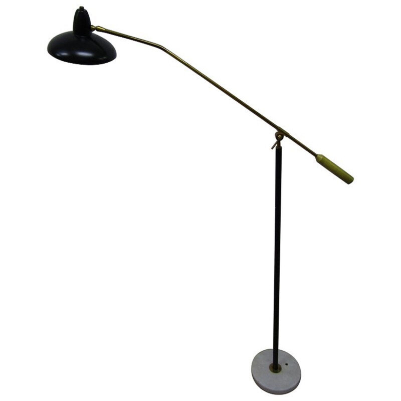 Vintage adjustable italian floor lamp in brass
