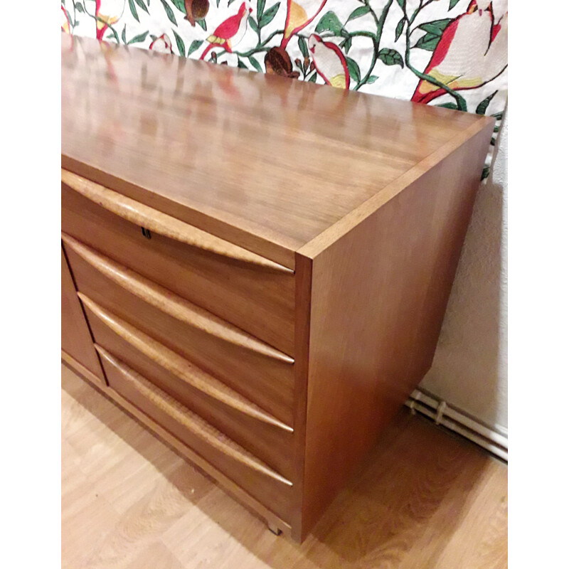 Vintage scandinavian sideboard in walnut