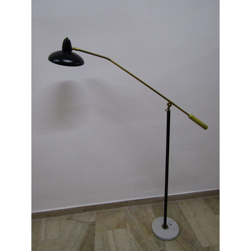 Vintage adjustable italian floor lamp in brass