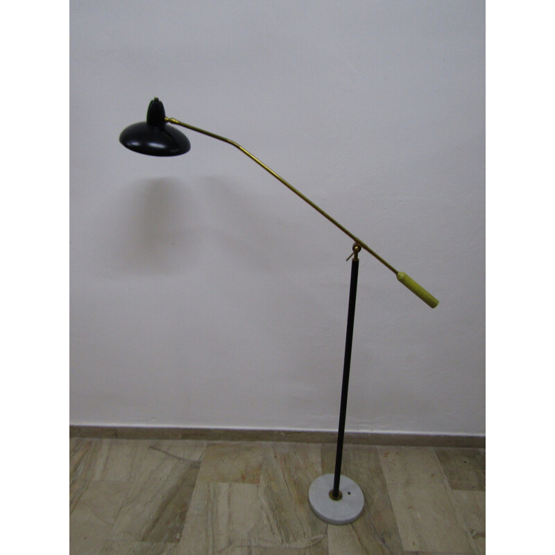 Vintage adjustable italian floor lamp in brass