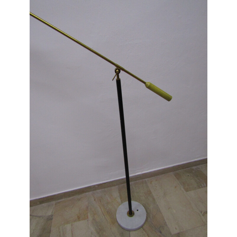 Vintage adjustable italian floor lamp in brass