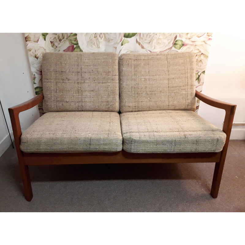 Vintage 3 seater sofa in teak by Ole Wanscher