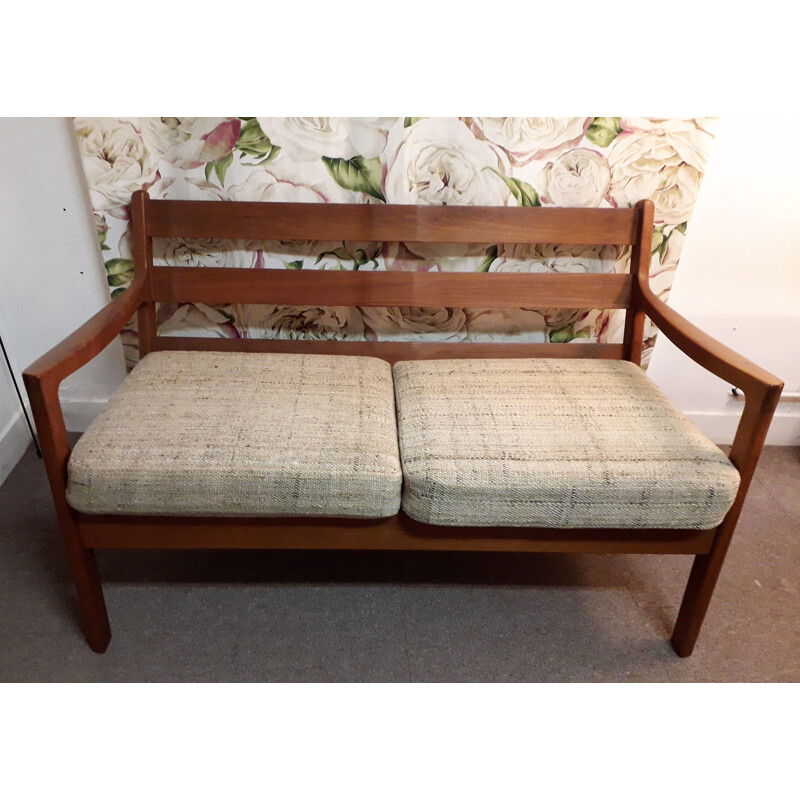 Vintage 3 seater sofa in teak by Ole Wanscher