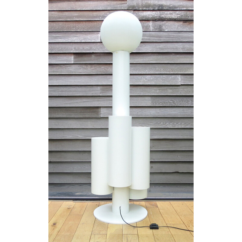 Vintage floor lamp, plant stand and side tables ensemble by Kerst Koopman