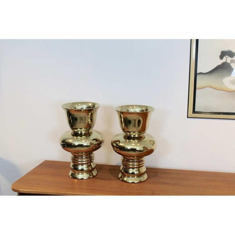 Set of 2 vintage Dutch vases in ceramic by Marcel Wanders
