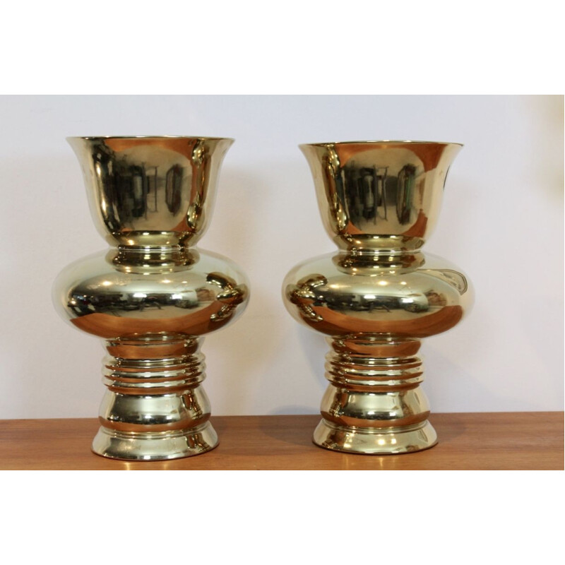 Set of 2 vintage Dutch vases in ceramic by Marcel Wanders