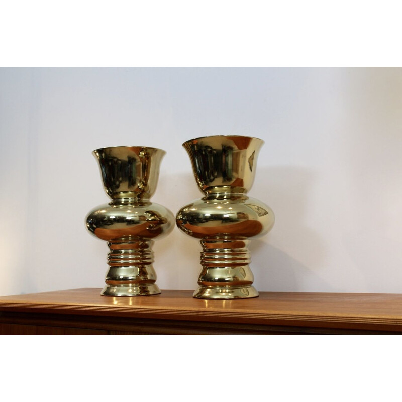 Set of 2 vintage Dutch vases in ceramic by Marcel Wanders