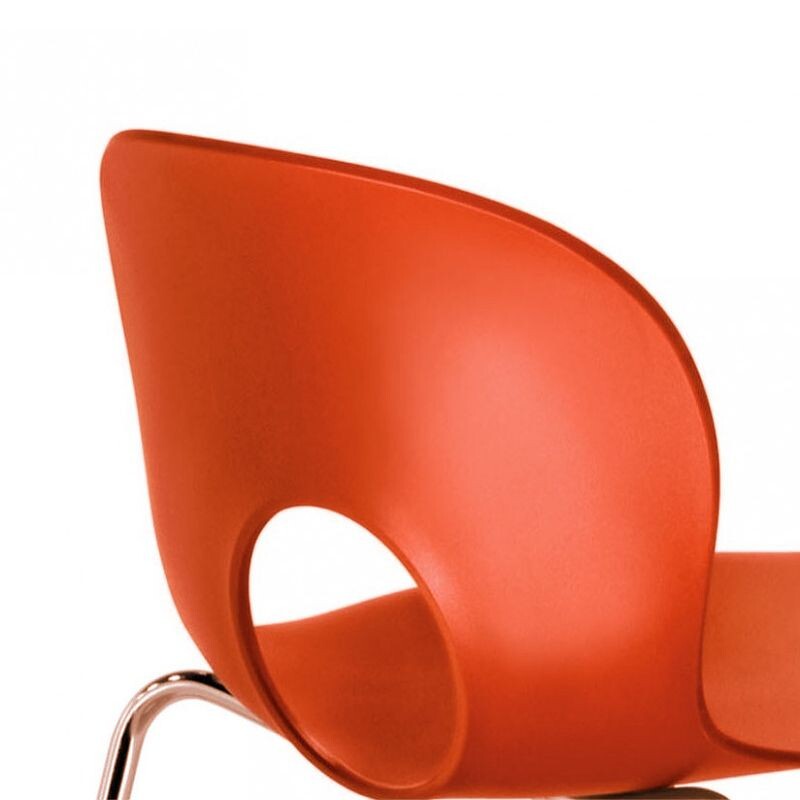 Chaise vintage orange italienne "Olivia" par Raul Barbieri