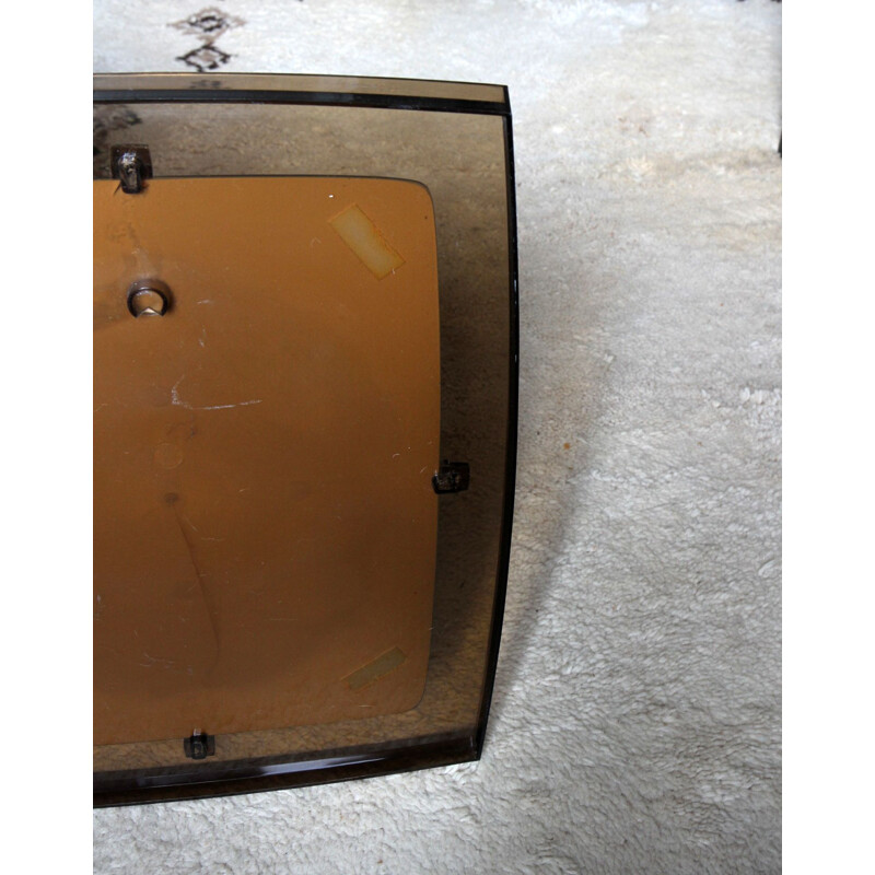 Vintage mirror in smoked plexiglas, France 1960