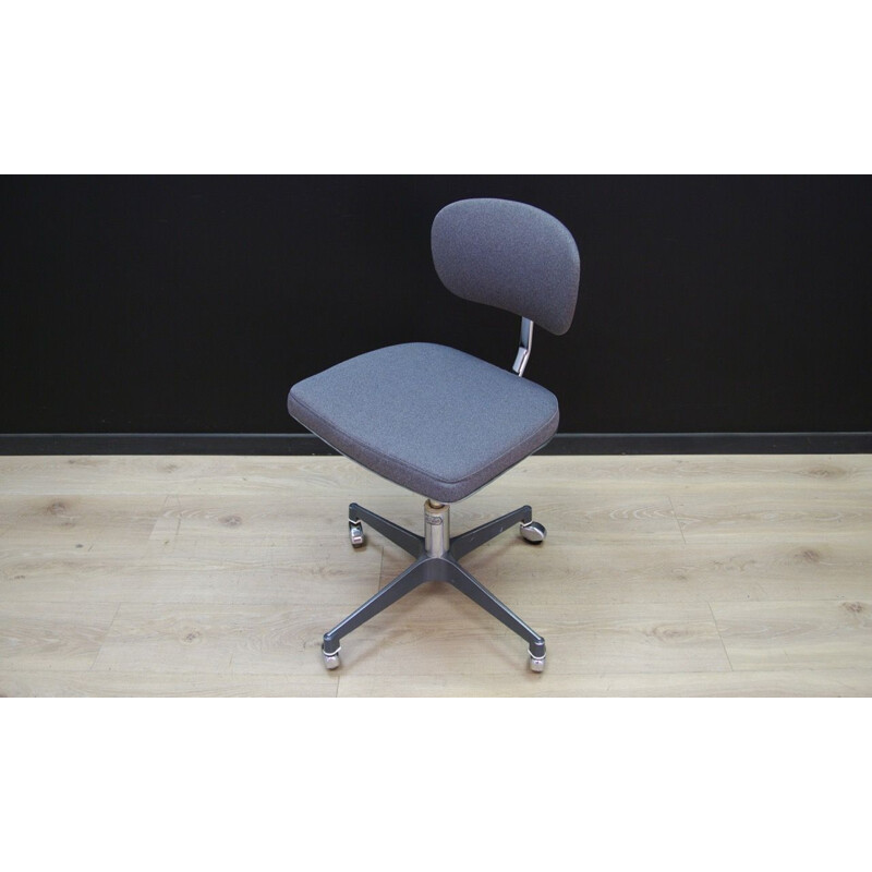 Vintage grey office chair in metal