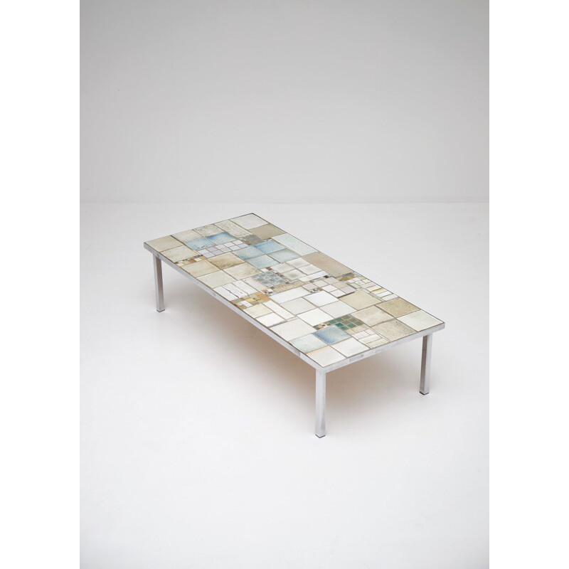 Vintage ceramic coffee table by Manu Pia