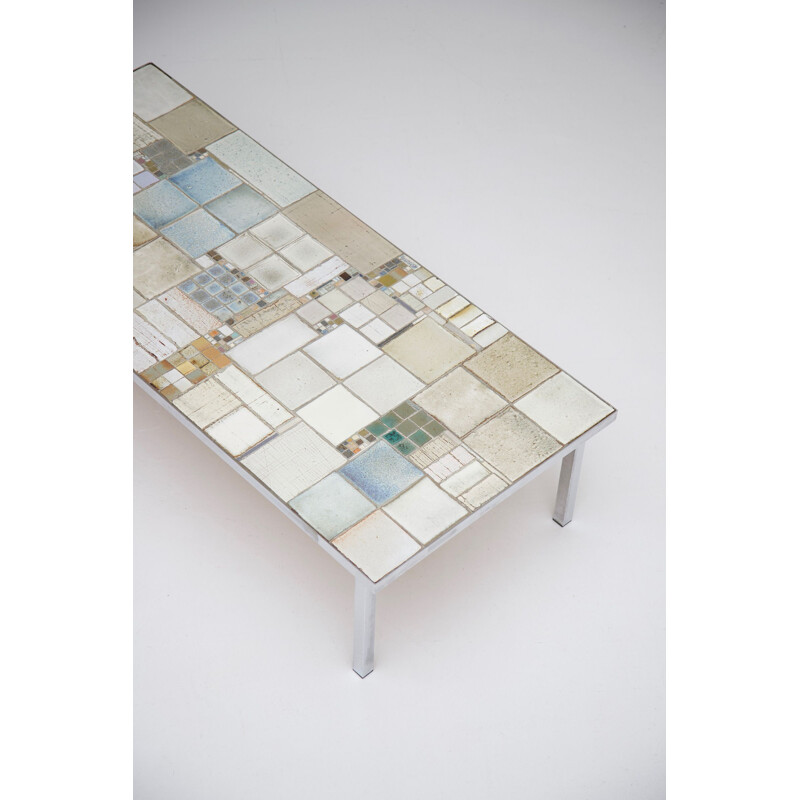 Vintage ceramic coffee table by Manu Pia