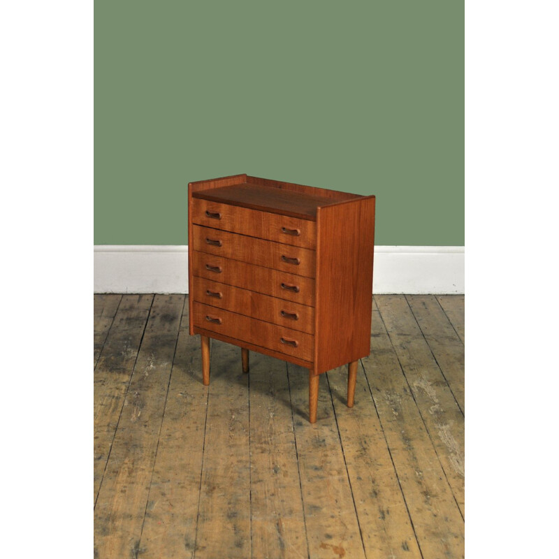 Vintage Scandinavian chest of drawers in teak