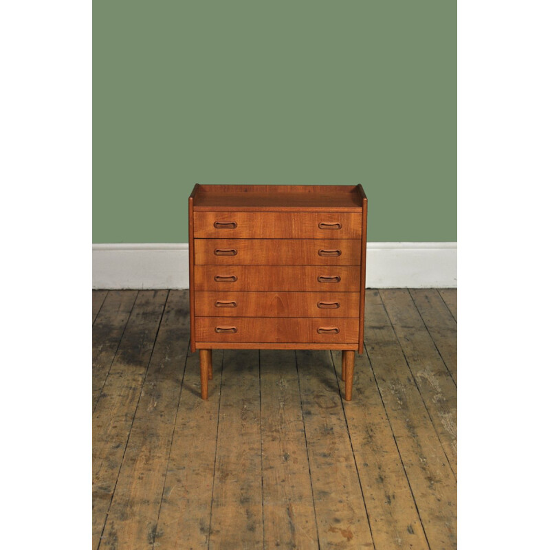 Vintage Scandinavian chest of drawers in teak