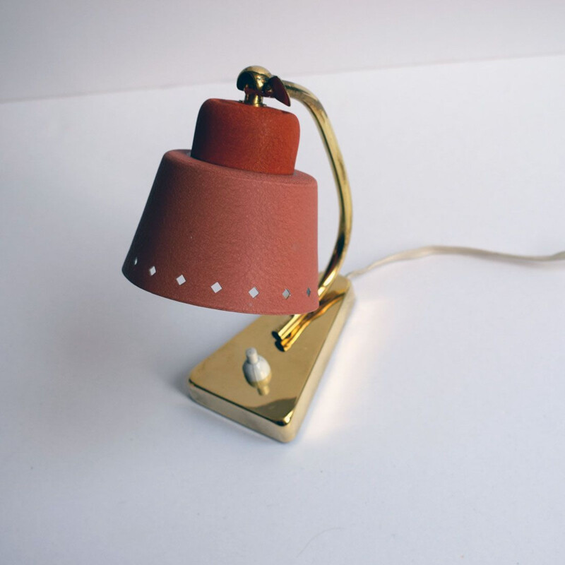 Vintage bedside lamp in brass