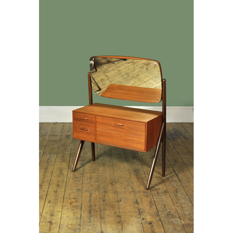 Vintage Danish dressing table with mirror