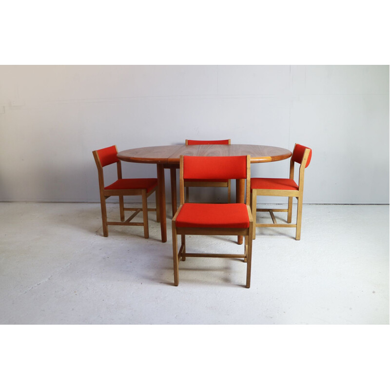 Red danish Dining set 1960s