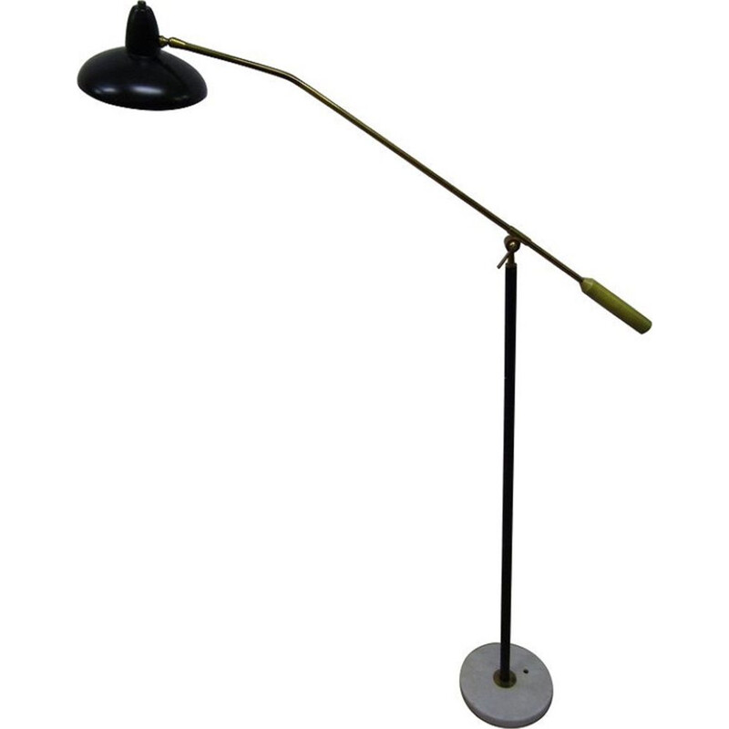 Vintage adjustable italian floor lamp in brass