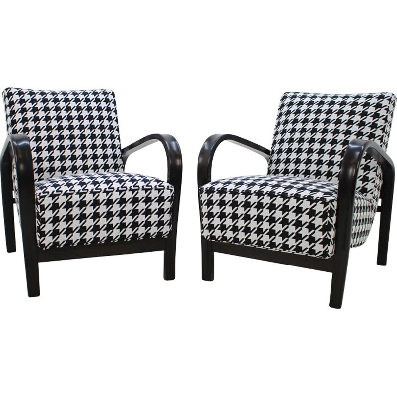 Set of 2 vintage armchairs by Karel Koželka for Antonín Kropáček