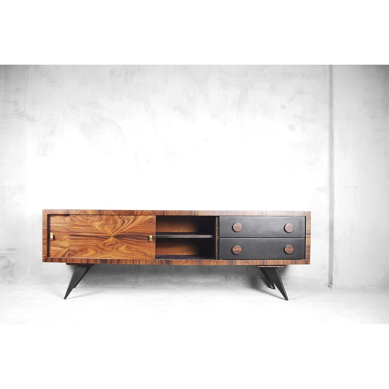 Vintage Italian sideboard in burl and rosewood