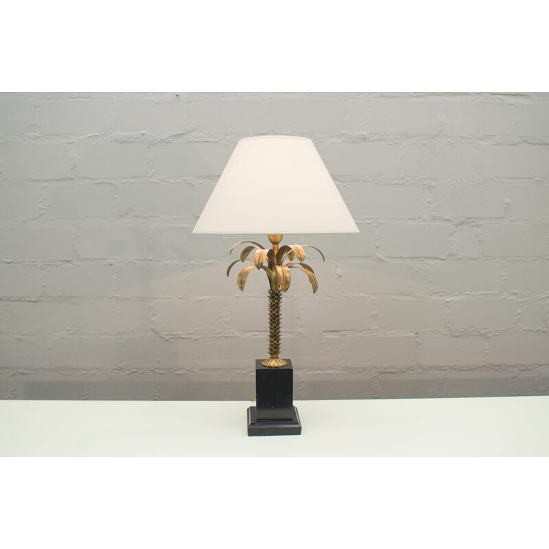 Vintage metal table lamp "Palm", France 1960