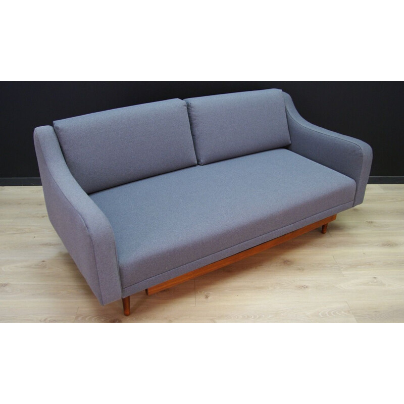 Vintage Danish 3-seater sofa in grey fabric